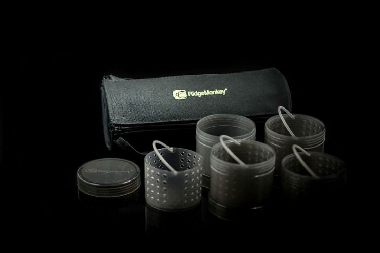Снимка на комплект бурканчета RidgeMonkey Modular Hook Bait Pots x 4 with Case