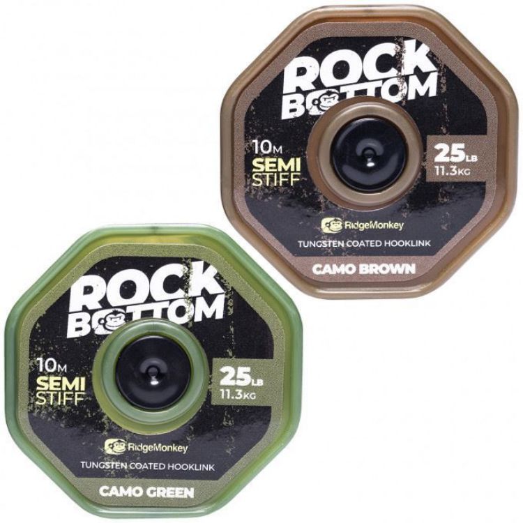 Снимка на Повод с покритие RidgeMonkey Rock Bottom Tungsten Coated Semi Stiff  10м/25lb