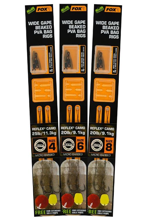 Снимка на Вързани монтажи за ПВА торби Fox Edges Wide Gape Beaked PVA Bag Rigs