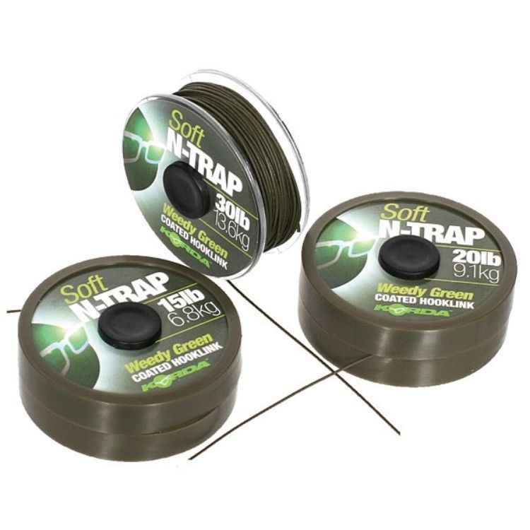 Снимка на Шаранджийски повод със силиконово покритие Korda N-Trap Soft 20lb/30lb