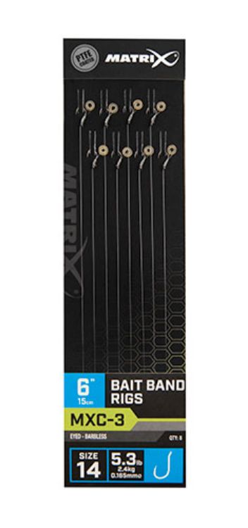 Снимка на Вързани куки MATRIX MXC-3 BAIT BAND RIGS 15CM/6INS