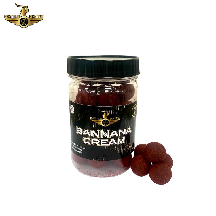 Снимка на Протеинови топчета за стръв BATTLE BAITS Fishmeal Banana Cream 20mm