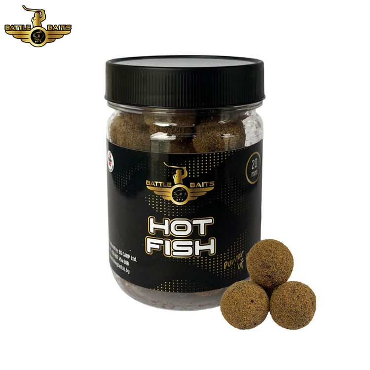 Снимка на Протеинови топчета за стръв BATTLE BAITS Hot Fish