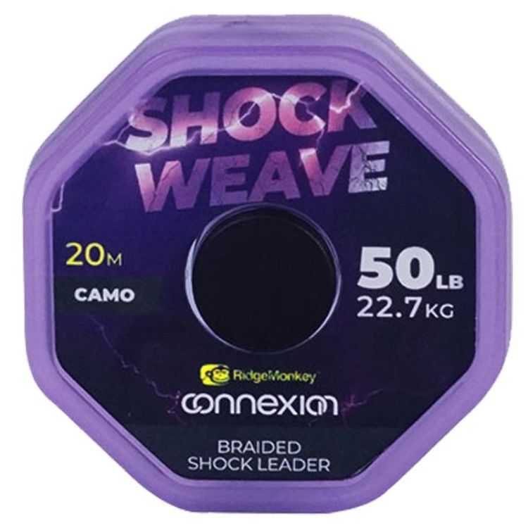 Снимка на Шок лидер RidgeMonkey Connexion Shock Weave 50lbs 20m