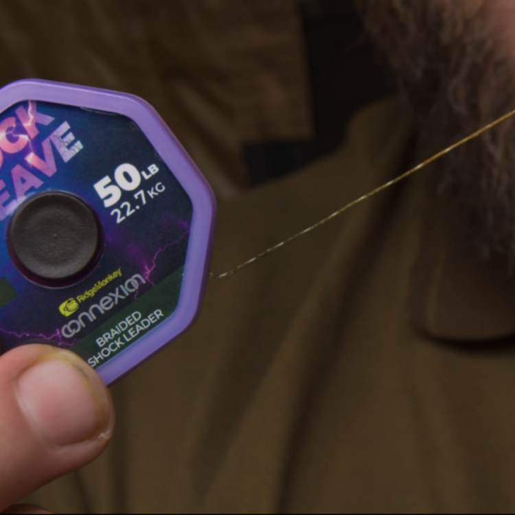 Снимка на Шок лидер RidgeMonkey Connexion Shock Weave 50lbs 20m