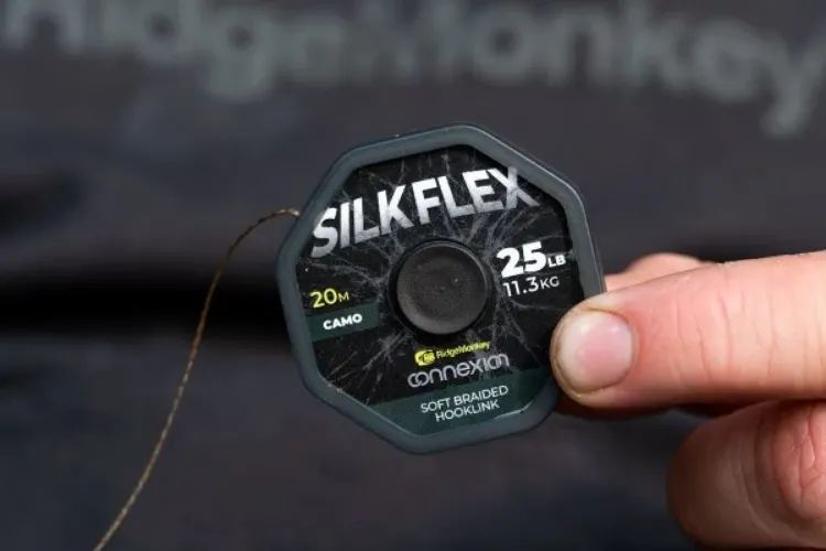 Снимка на Повод без покритие Ridgemonkey - Connexion SilkFlex Soft Braid - 25lb
