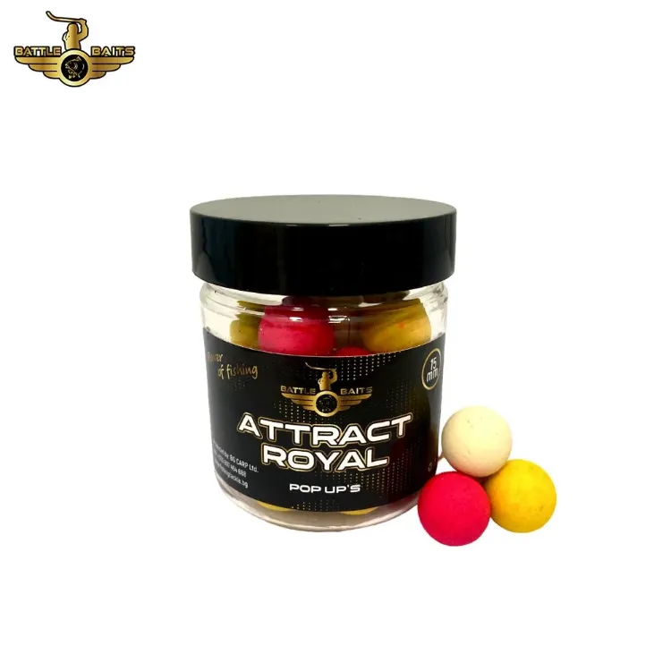 Снимка на Топчета Pop Up BATTLE BAITS Attract Royal Fluo LED 12mm