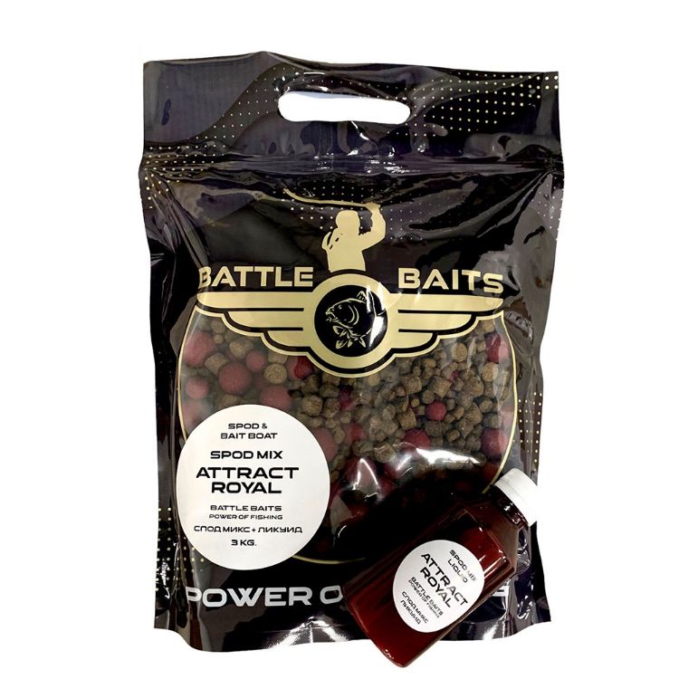 Снимка на Готов спод микс BATTLE BAITS SPOD MIX Attract Royal