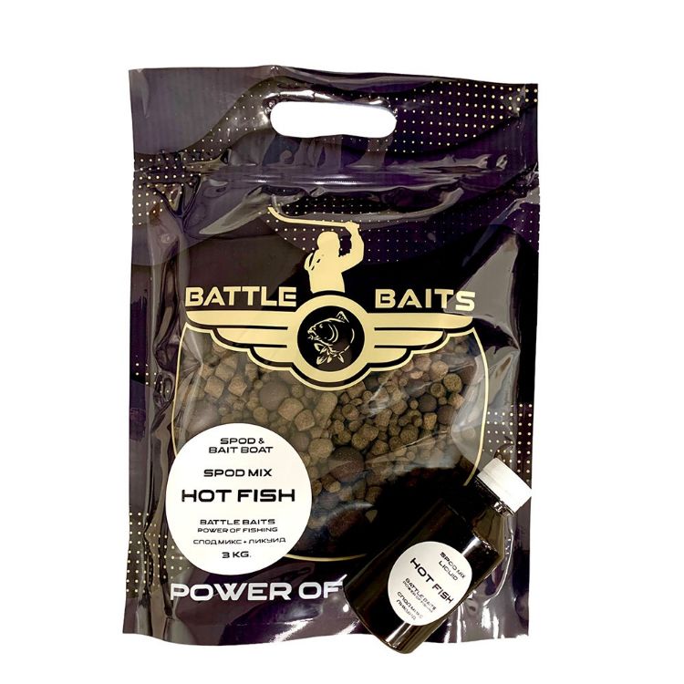 Снимка на Готов спод микс BATTLE BAITS SPOD MIX Hot Fish