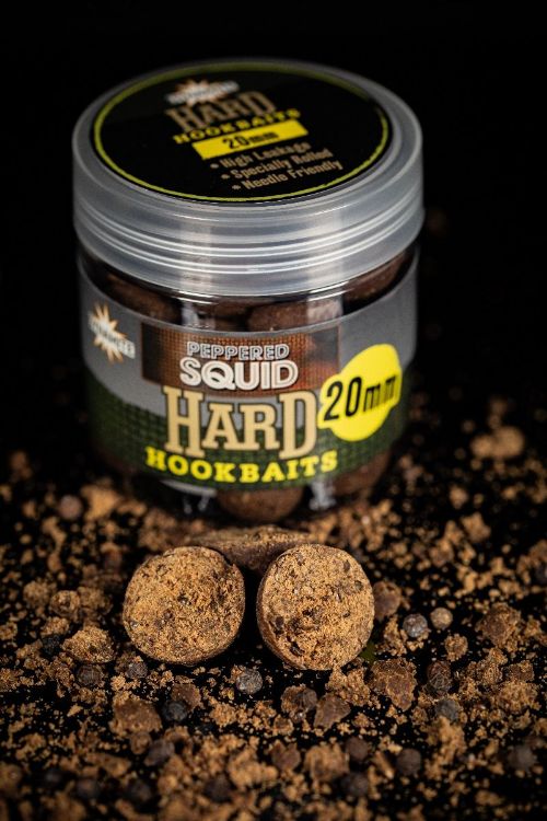 Снимка на Протеинови топчета Dynamite Baits Peppered Squid Boilies Hardened Hook Baits