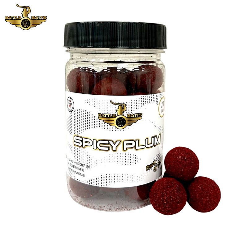 Снимка на Протеинови топчета за стръв BATTLE BAITS Spicy Plum