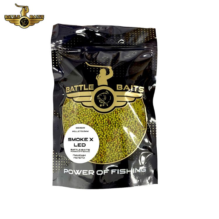 Снимка на Пелети за фидер BATTLE BAITS SMOKE X LED 2mm