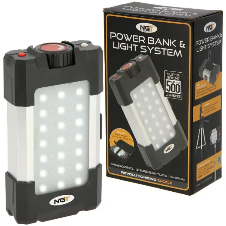 Снимка на Лампа NGT 21 LED Light - 500 Lumen with USB Rechargable 10400mAh Battery and Powerbank